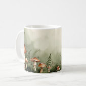 Cottagecore-Pilzmug mit Waldmotiv Kaffeetasse (Vorderseite Links)