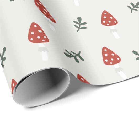 Cottagecore-Pilzmuster-Geschenk Geschenkpapier (Rolleneckpunkt)
