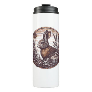 Cottagecore Rabbit Wild Hare Boho Rustikal Thermosbecher