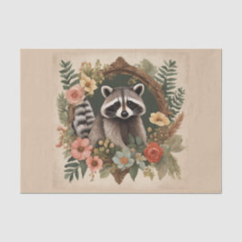 CottageCore-Raccoon-Dekoupage Seidenpapier