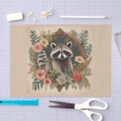 CottageCore-Raccoon-Dekoupage Seidenpapier (Handwerk)