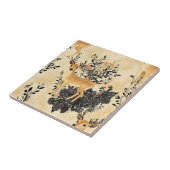 Cottagecore-Rehkitz-Blumenmuster Fliese (Seite)