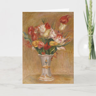 Cottagecore Renoir Blumen Vintage Tulpen Kunst Feiertagskarte