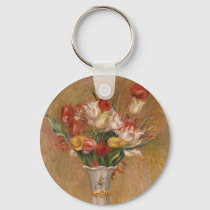 Cottagecore Renoir Blumen Vintage Tulpen Kunst Schlüsselanhänger