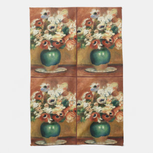 Cottagecore Renoir Blumengebinde Fine Art Geschirrtuch