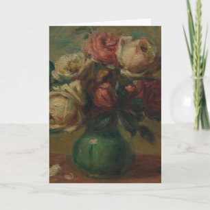 Cottagecore Renoir Floral Vintage Rosen Kunst Feiertagskarte