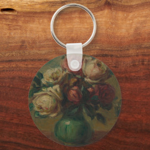 Cottagecore Renoir Floral Vintage-Rosen-Kunst Schlüsselanhänger