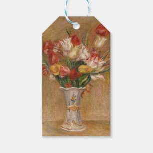 Cottagecore Renoir Florales Vintage-Tulpen-Kunst Geschenkanhänger