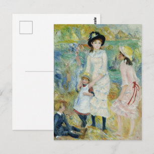 Cottagecore-Renoir-Küsten-Kindheitsmalerei Postkarte
