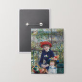 Cottagecore Renoir-Schwestern-Gartenlandschaft Button (Vorderseite/Rückseite)