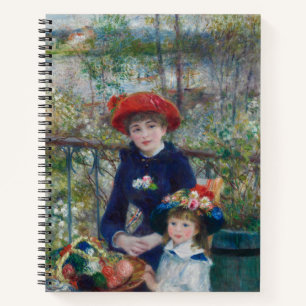 Cottagecore Renoir-Schwestern-Gartenlandschaft Notizblock