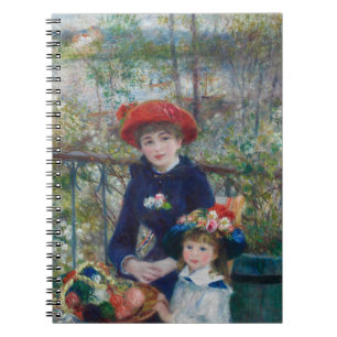 Cottagecore Renoir-Schwestern Gartenlandschaft Notizblock