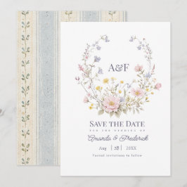 Cottagecore Romantische Wiesen-Garten-Hochzeit Save The Date