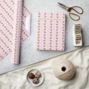 Cottagecore Rosa Geschenkverpackungspapier Geschenkpapier