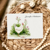 Cottagecore-Schloss-Blumen-Hähnchen-Personalized Mitteilungskarte