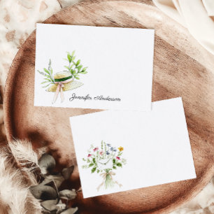 Cottagecore-Schloss Floralgarten personalisiert Mitteilungskarte