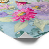 Cottagecore-Schmetterlingsgarten  Poster (Ecke)