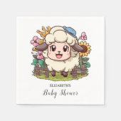 CottageCore Schöne Schafspuppe Serviette (Vorderseite)