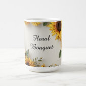 Cottagecore Sonnenblumen-Blumenarrangement Kaffeetasse (Mittel)