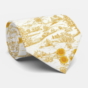 Cottagecore-Sonnenblumen-Toile-Land Krawatte