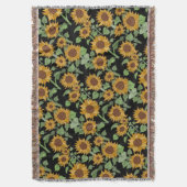 CottageCore Sonnenblumenmuster Decke (Vorderseite Vertikal)