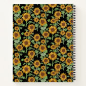 CottageCore Sonnenblumenmuster Notizblock (Rückseite)