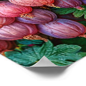 Cottagecore Stachelbeere Botanische Früchte-Wandku Poster (Ecke)