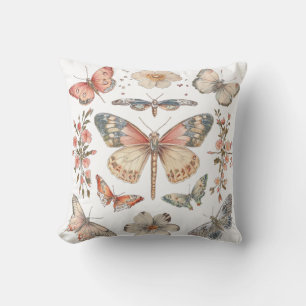 Cottagecore-Stil Schmetterlinge Motten Kissen