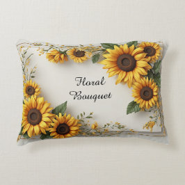 Cottagecore Sunflower Flower Arrangement Dekokissen