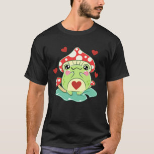 Cottagecore Süßer Frosch und Pilz Natur Tier F T-Shirt