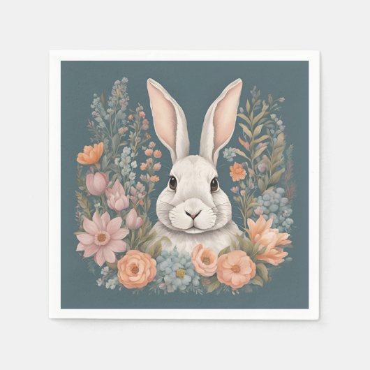 Cottagecore Süßer Hase Serviette (Vorderseite)