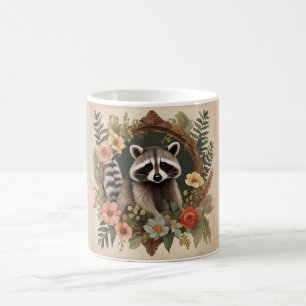 Cottagecore Süßer Waschbär Kaffeetasse