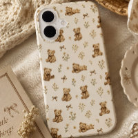 Cottagecore-Teddybär-Muster-Geschenk 