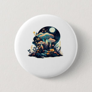 Cottagecore und ästhetische Goblincore Pilzmesse Button