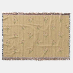 Cottagecore Vertikal Pin Stripe Vintage Blumenmust Decke