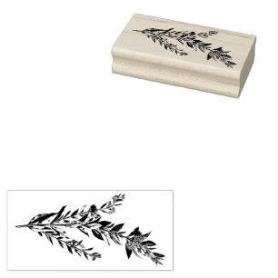 CottageCore Vintag Antique Sprig Gummistempel
