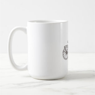 Cottagecore Vintage-Fahrrad-Blumenkorb-Tasse Kaffeetasse