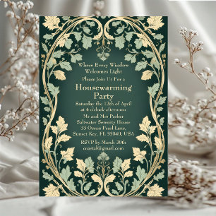 Cottagecore Vintage William Morris Einzugsparty Einladung