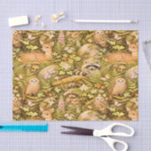 Cottagecore-Waldtier-Seidenpapier Seidenpapier (Handwerk)