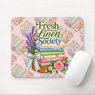 Cottagecore-Wäsche Lavendel Blumenwäsche Mousepad