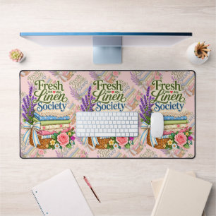 Cottagecore-Wäsche Lavendel Blumenwäsche Schreibtischunterlage