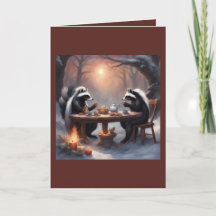 Cottagecore Weihnachtstee mit den Stinktieren