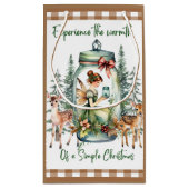 Cottagecore Weihnachtswärme Geschenktasche Kleine Geschenktüte (Rückseite)