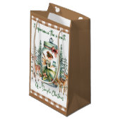 Cottagecore Weihnachtswärme Geschenktasche Kleine Geschenktüte (Vorderseite Schrägansicht)