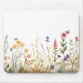 Cottagecore-Wildblumen-Schreibtischunterlage Vinta Mousepad (Vorne)