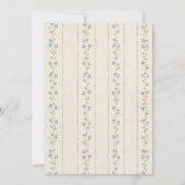 Cottagecore-Wildflower-Gartenhochzeit Einladung (Rückseite)