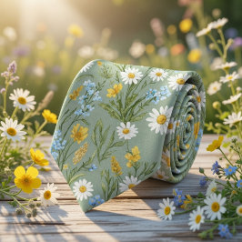 Cottagecore Wildflower Meadow  Krawatte