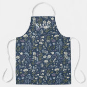 Cottagecore Wildflower – Personalized Monogram Schürze (Vorderseite)