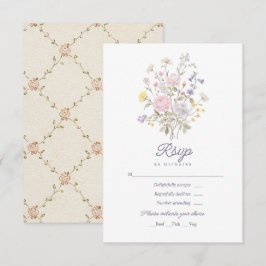 Cottagecore-Wildflower-Romantische-Botanische-Hoch RSVP Karte