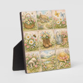 Cottagecore-Wildflowergarten-Patchwork Fotoplatte (Vorderseite)